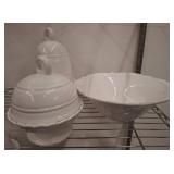 White Ceramic Serving Bowls and Tureens