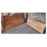 Wooden Hand-Painted Rustic Signs Lot c16