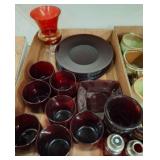 Ruby Glass Tableware and Accessories