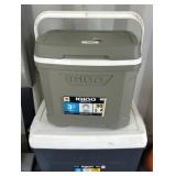 Two Igloo Coolers, Gray and Blue