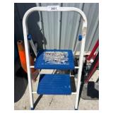 Elevate Folding Metal Step Stool with Two Steps
