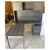 L-Shaped Desk With Hutch and Drawers
