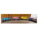 4 Die-Cast Muscle Car Models in Cases