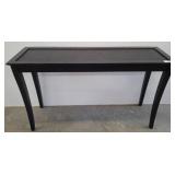 Black Console Table with Decorative Top