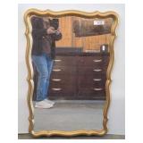 Rectangular Gold-Tone Wall Mirror