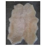 Sheepskin Rug in Natural Beige Tone