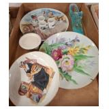 Decorative Plates, Glass Shoe, and Mini Mugs