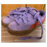 Purple Puma Sneakers with Suede Finish