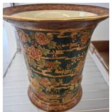 Decorative Ceramic Vase with Floral Motif
