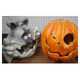 Two Decorative Halloween Figurines