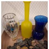 Glass Vases and Decorative Stones