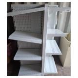 Metal Pegboard Display Shelf Unit