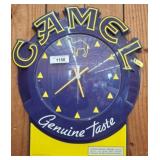 Camel Branded Wall Clock with Yellow Accents