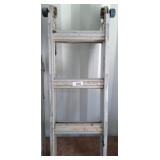 Folding Aluminum Ladder with Wheels c4