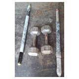 Weighted Dumbbells and Two Pneumatic Tools c4