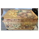 Decorative Wooden Box With Floral Design