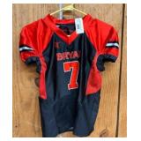 Youth Red and Black Football Jersey, Number 7