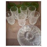 Glass Demitasse Cups and Bowl Set