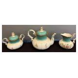 Porcelain Tea Set With Floral Designs