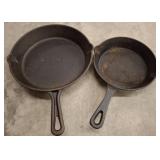 Cast Iron Skillet Pair with Embossed Mark