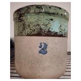 Stoneware Crock with Two-Gallon Mark