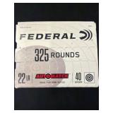 Federal .22 LR 325 Rounds Ammunition Box
