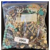 Bag of Mixed Costume Jewelry and Accessories