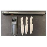 Megabeam Flashlight and Perfect Point Knives