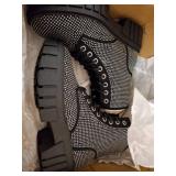Women's Studded Boots, Size 6, Fabric Upper