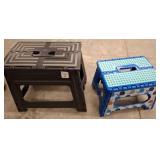 Two Folding Plastic Step Stools