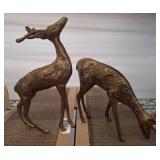 Cast Metal Deer Figures