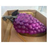 Purple Glass Grape Cluster Table Lamp