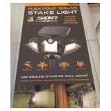 Flex Fold Solar Stake Light, 500 Lumens
