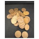 50 Wheat Pennies Assorted Dates
