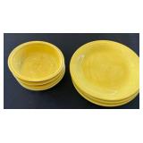Fiesta Yellow Ceramic Dish Set