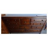 Dark Wood 8-Drawer Dresser