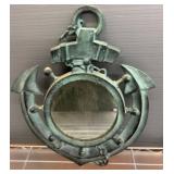 Anchor-Shaped Metal Wall Mirror