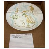 Boomtownware Nautical Seahorse Compass Dinner Plat