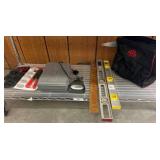 Tools and Levels on Rolling Cart