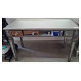 Mirrored Console Table With 3 Drawers