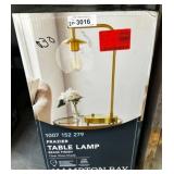 2 Hampton Bay Frazier Brass Table Lamp