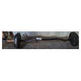 Weightlifting Bar with Attached Plates c4