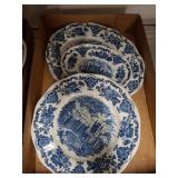 Royal Homes of Britain Blue Transferware Plates