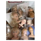 Porcelain and Plastic Doll Heads