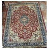 Area Rug with Intricate Floral Design