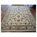 Wool and Silk Area Rug, 91ï¿½132, Floral Motif