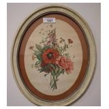 Floral Print in Oval Frame, 19ï¿½22