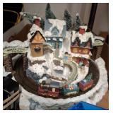 Holiday Train Set with Village Scene