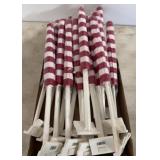 Red and White Striped Flag Poles