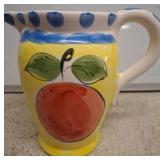 Jay Willfred Ceramic Pitcher with Fruit Design